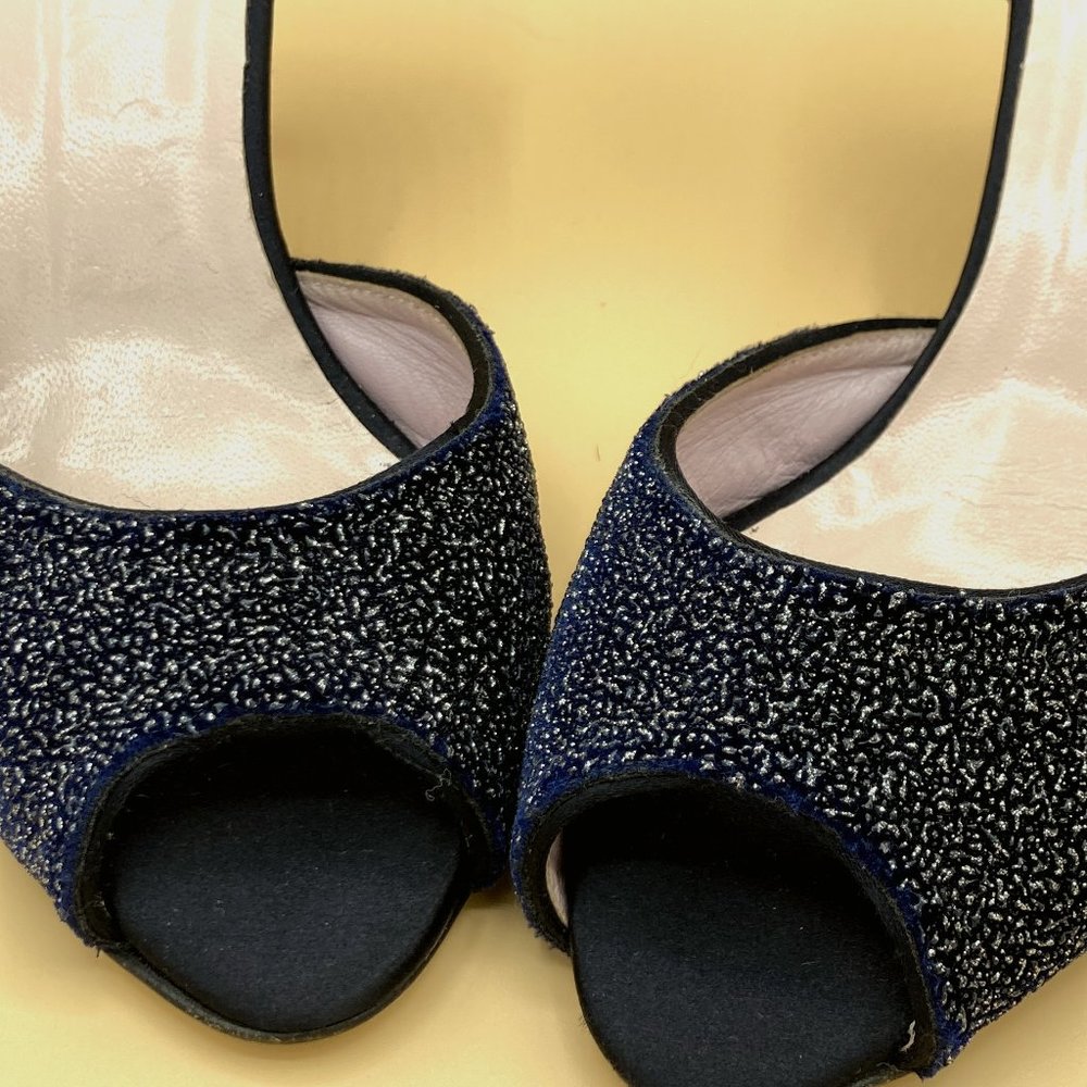 Kate Spade Sparkle Peep Hole Pumps 3" Heel (7B)